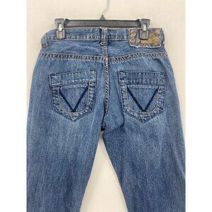 Anchor Blue Jeans Straight Denim Pants Skate Y2K Mens 30x30